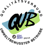Logo, QuB, Qualitätsverbund umweltbewusster Betriebe, Umweltministerium, Bayern, Nachhaltigkeit, Zertifikat, Zertifizierung